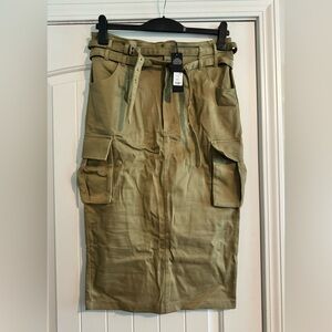 Marilyn Belted Midi Cargo Skirt